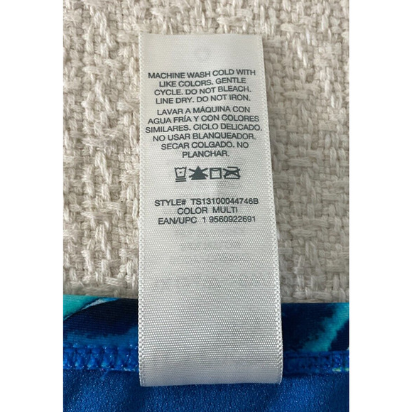 Terra & Sky Women's Plus Size 3X 24W-26W Blue Multi High Waist Swim Bottom - Picture 6 of 9